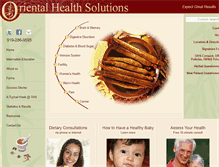Tablet Screenshot of orientalhealthsolutions.com